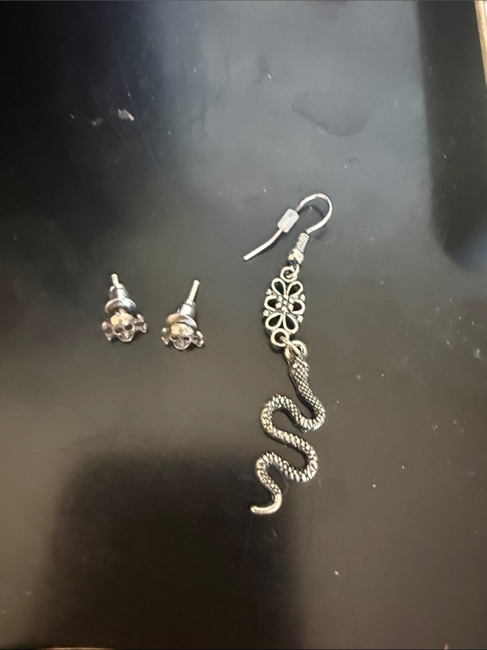 sterling skull earrings